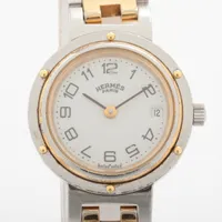 エルメス クリッパー SS QZ ホワイト文字盤