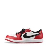 ナイキ AIR JORDAN 1 RETRO LOW OG レザー スニーカー 25AW 28.5cm レッド×ホワイト