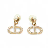 ディオール Dior Tribales  ディオール トライバル GP×フェイクパール イヤリング(両耳用) ゴールド