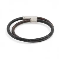 ルイ・ヴィトン ブラスレ キープ イット M6555E PVC ブレスレット BC3214 ブラック×ブラウン