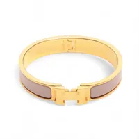 エルメス クリックHファン GP バングル ピンク×ゴールド