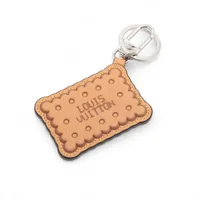 ルイ・ヴィトン キーホルダー バッグチャーム LVビスケット M02547 PVC×レザー チャーム IK1295 ベージュ