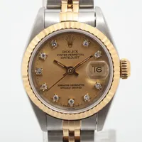 ロレックス レディ デイトジャスト 69173G SS×YG AT シャンパン文字盤