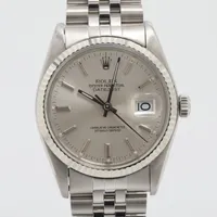 ロレックス デイトジャスト 16014 SS×WG AT シルバー文字盤