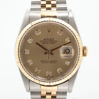ロレックス デイトジャスト36 16233G SS×YG AT シャンパン文字盤