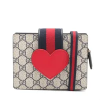 グッチ GGスプリーム チルドレンズ PVC ショルダーバッグ ネイビー