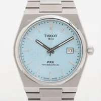 ティソ PRX T137.407.11.351.00 SS AT ブルー文字盤