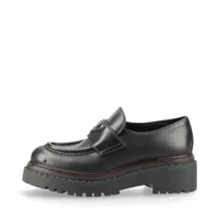 プラダ ダブルチョコレート レザー ローファー 36 ブラック