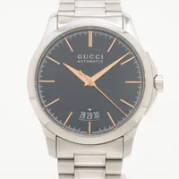 グッチ Gタイムレス 126.4 SS QZ ブラック文字盤