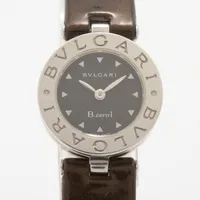 ブルガリ ビーゼロワン BZ22S SS×革 QZ ブラック文字盤