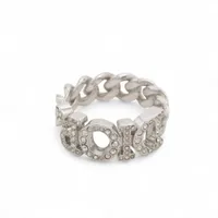 クリスチャンディオール Dio(r)evolution ディオレボリューション GP×ラインストーン リング M シルバー