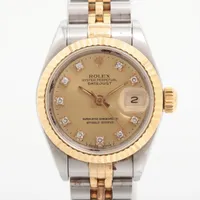 ロレックス レディ デイトジャスト 69173G SS×YG AT シャンパン文字盤