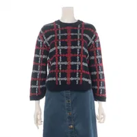 シャネル ウール×カシミヤ ニット 16年 36 ネイビー