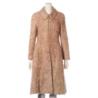 シャネル ウール×ナイロン ロングコート 00A 38 ベージュ