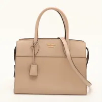 プラダ サフィアーノ レザー 2WAYハンドバッグ ベージュ