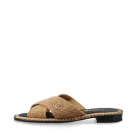 シャネル ココマーク マトラッセ レザー サンダル 38.5C ブラック×ベージュ