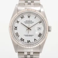 ロレックス デイトジャスト36 16234 SS×WG AT ホワイト文字盤