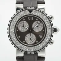 ショーメ SS×革 QZ グレー文字盤