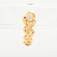 ミキモト パール ダイヤ K18(YG) 約7.5mm