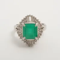 ノンブランド エメラルド ダイヤ Pt900