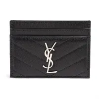 サンローランパリ YSLロゴ 613536 レザー カードケース ベージュ AB