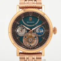 ヴァルドホフ GP 手巻き ブルー文字盤