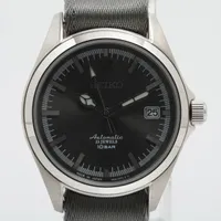 セイコー TIC TAC 35周年記念モデル 4R35-02R0 SS×社外ナイロン AT グレー文字盤