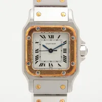 カルティエ サントスガルベ AC14.30gr SS×YG AT ホワイト文字盤