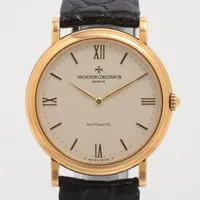 ヴァシュロンコンスタンタン シャンベラン 43039 YG×社外革 AT アイボリー文字盤