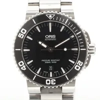 オリス アクイスデイト 7653 SS AT ブラック文字盤