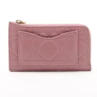 ディオール レディディオール カナージュ レザー フラグメントケース ピンク