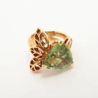 ジュエルスタジオ グリーントルマリン ダイヤ 18K(YG)