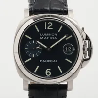 パネライ ルミノールマリーナ PAM00119 SS×革 AT ブルー文字盤