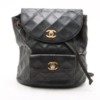 シャネル マトラッセ ラムスキン ブラック ゴールド金具