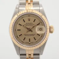 ロレックス レディ デイトジャスト 69173 SS×YG AT シャンパン文字盤
