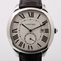 カルティエ ドライブドゥカルティエ WSNM0015 SS×革 AT シルバー文字盤