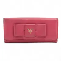 プラダ サフィアーノフィオッコ 1M0506 レザー ロングウォレット ピンク