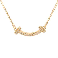 ティファニー Tスマイル ミニ ダイヤ 750(YG)