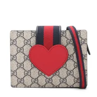 グッチ GGスプリーム チルドレンズ PVC ショルダーバッグ ベージュ