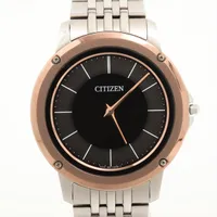 シチズン エコドライブワン AR5055-58E SS ソーラー ブラック文字盤