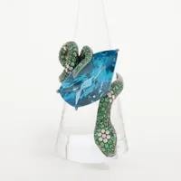 ノンブランド ブルートパーズ 色石 ダイヤ 750