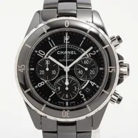 シャネル J12 クロノグラフ H0940 CE×SS AT ブラック文字盤