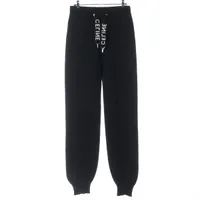 セリーヌ カシミヤ×ウール ニットパンツ XS ブラック