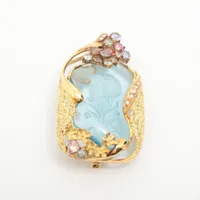 ノンブランド ブルートパーズ 色石 ダイヤ K18