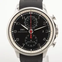 IWC ポルトギーゼ ヨットクラブ IW390210 SS×ラバー AT ブラック文字盤