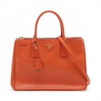 プラダ サフィアーノ レザー 2WAYハンドバッグ オレンジ