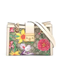 グッチ GGフローラ パドロック PVC チェーンショルダーバッグ マルチカラー