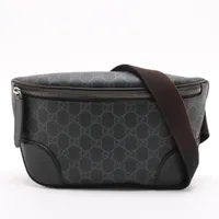 グッチ GGエンブレム PVC ウエストポーチ ブラック