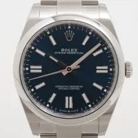 ロレックス オイスターパーペチュアル41 124300 SS AT ブライトブルー文字盤