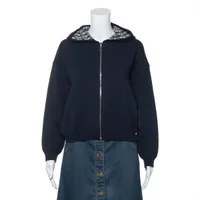 ディオール オブリーク ウール×ナイロン パーカー 12 ネイビー